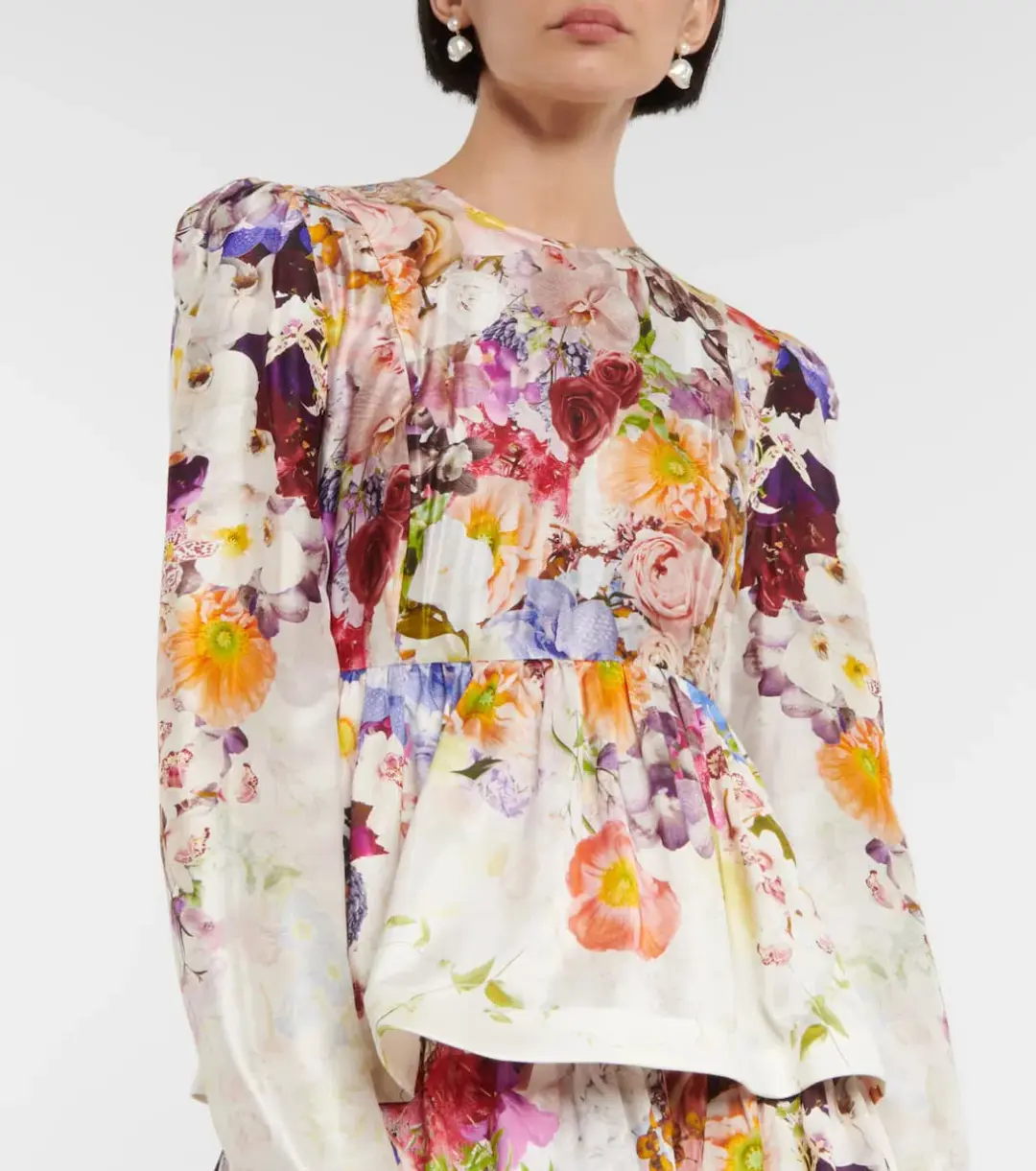 Zimmermann Prima Tiered Floral Midi-Dress Multi Floral Size 4/Au 16 for rent on The Volte - main image