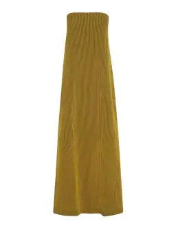 Camilla and Marc Izaro Strapless Maxi Column Dress in Brown/Gold Stripe Size 12 for rent on The Volte - image 5