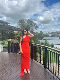 Melani The Label Constantina Gown in Tangerine Size 8 for rent on The Volte - image 4