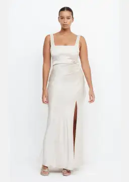 Bec & Bridge The Dreamer Square Neck Dress in Sand Size 6 for rent on The Volte - image 1
