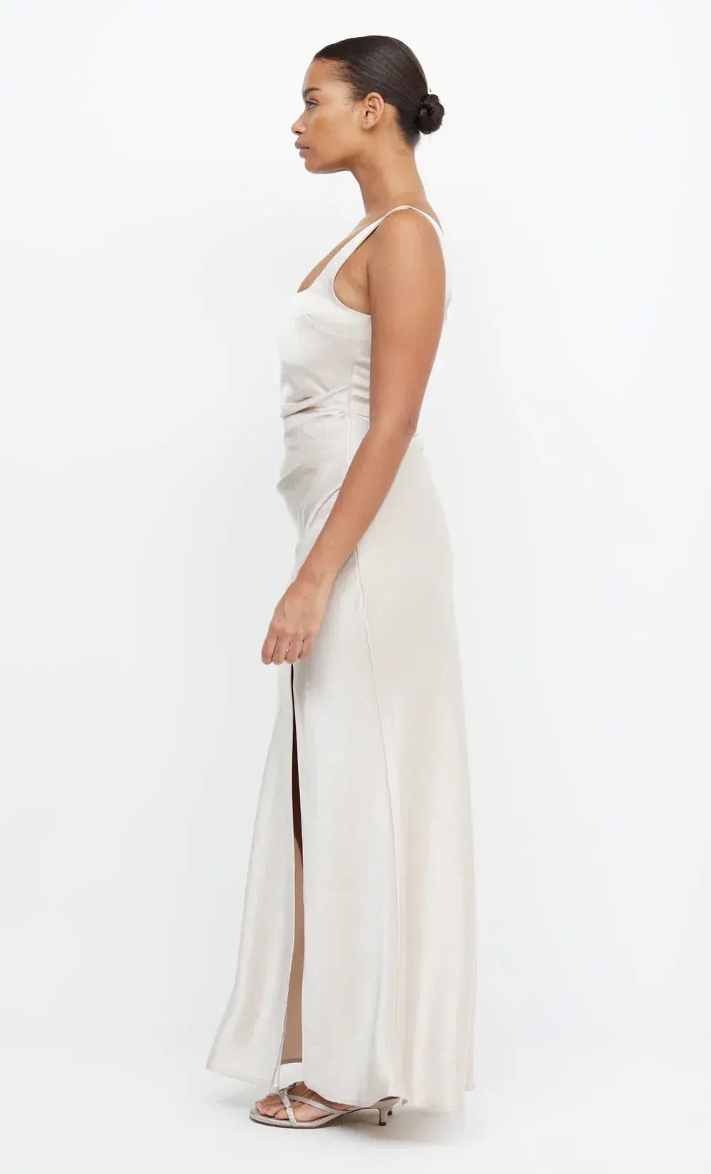 Bec & Bridge The Dreamer Square Neck Dress in Sand Size 8 / S for rent on The Volte - main image