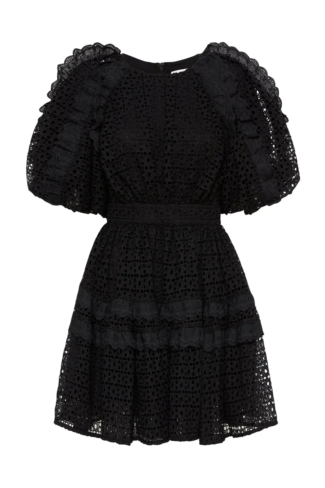 Aje Aveline Broderie Mini Dress Black Size 12 for rent on The Volte - main image