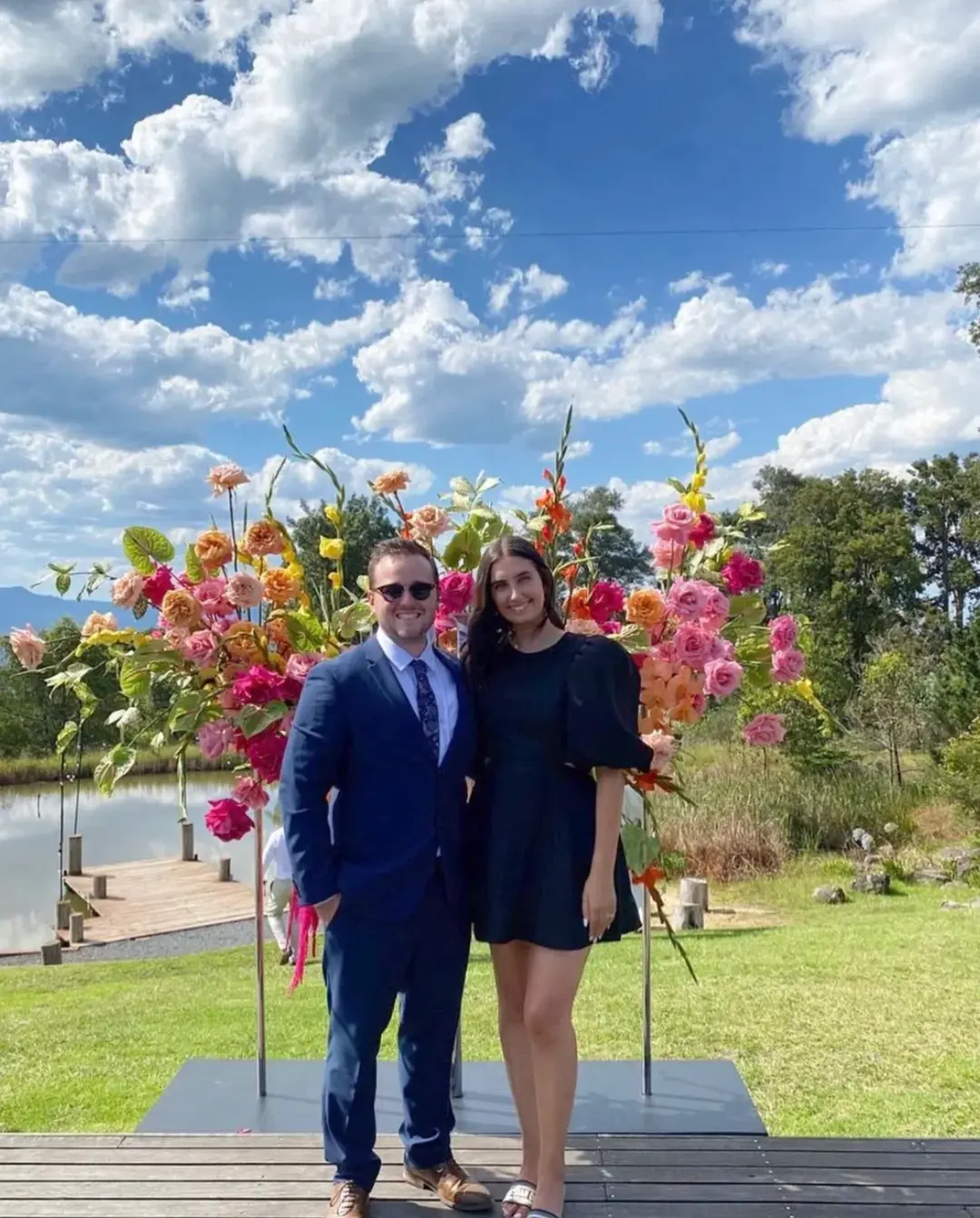 Aje Bouquet Puff Sleeve Mini Dress Black Size 12 / L for rent on The Volte - main image