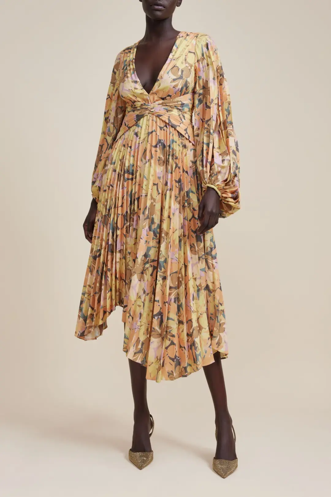 Acler Palms Kaleidoscope Midi Dress Floral Size 8 for rent on The Volte - main image