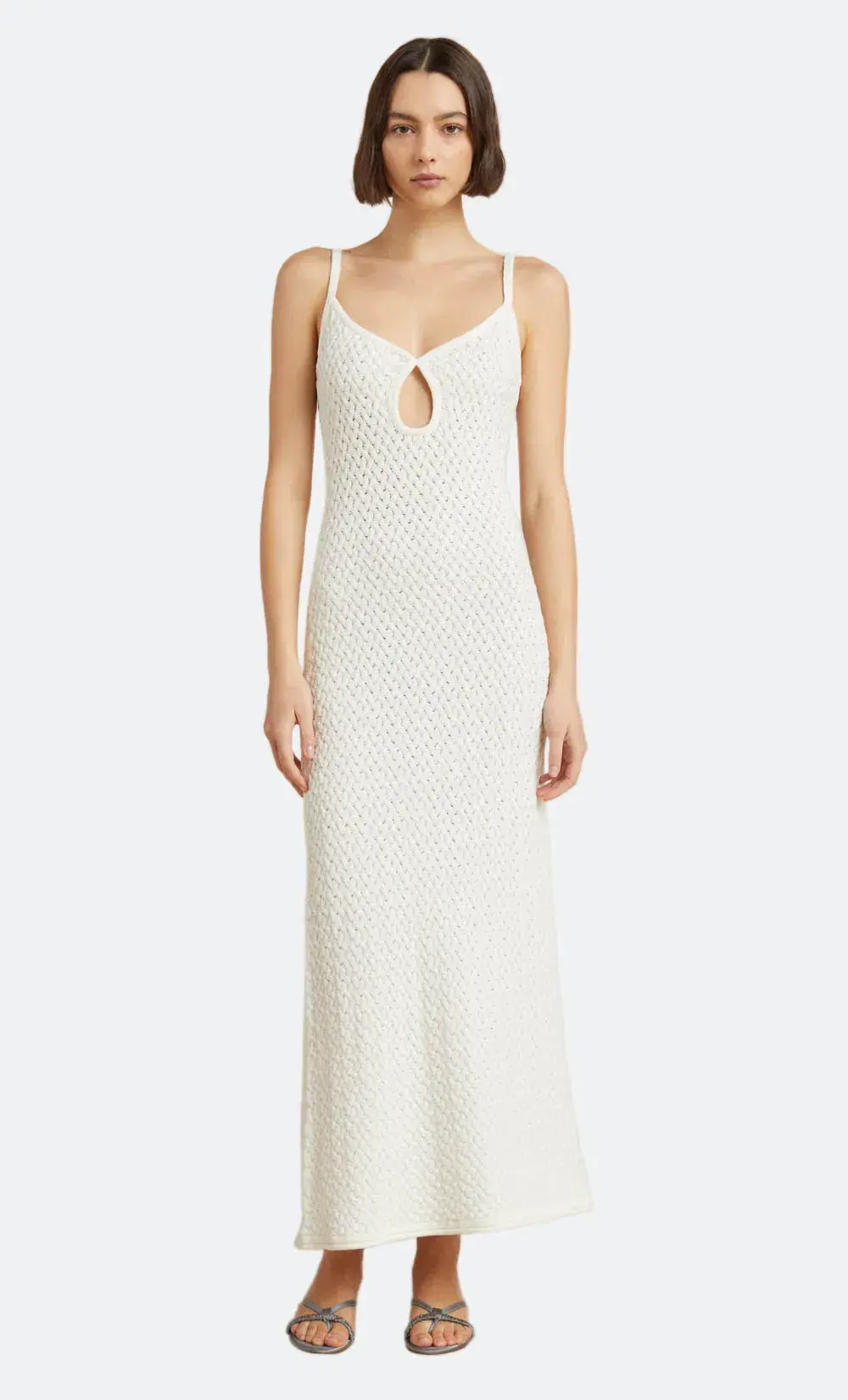 Bec & Bridge Effie Knit Key Dress Ivory Size 8 for rent on The Volte - main image