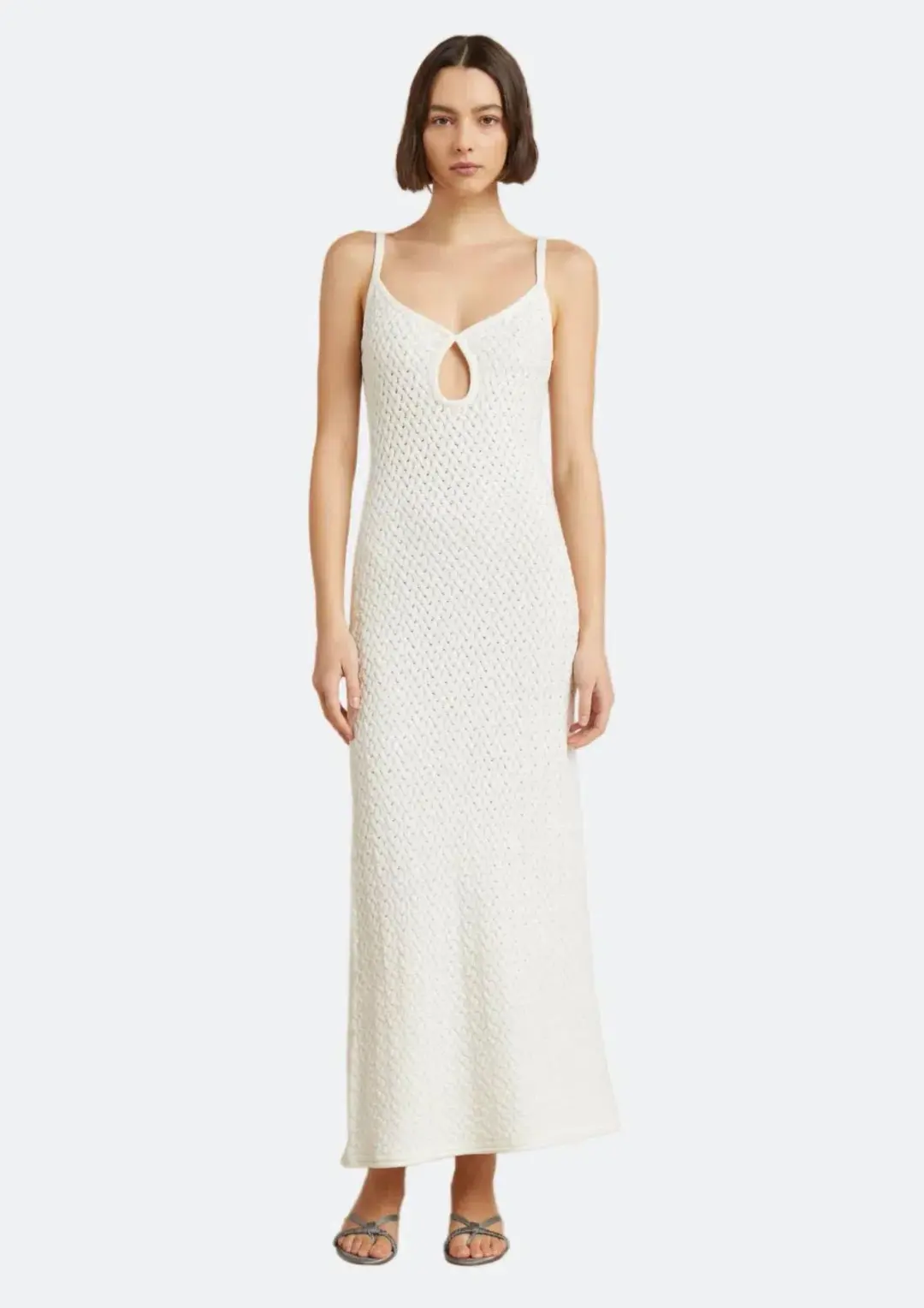 Bec & Bridge Effie Knit Key Dress Ivory Size 8 for rent on The Volte - main image