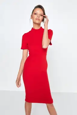 Mossman A Moment In Time Midi Dress Red Size 6 for rent on The Volte - image 2