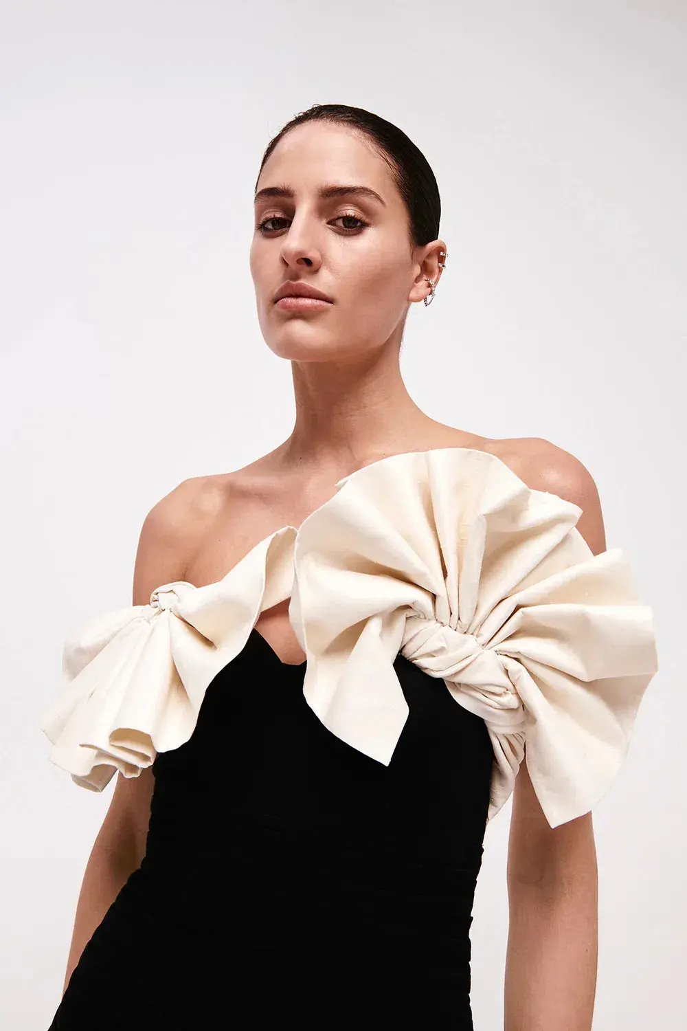 Rachel Gilbert Lavina Mini Dress Black/White Size AU 8 for rent on The Volte - main image