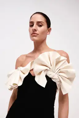 Rachel Gilbert Lavina Mini Dress Black/White Size AU 8 for rent on The Volte - image 3