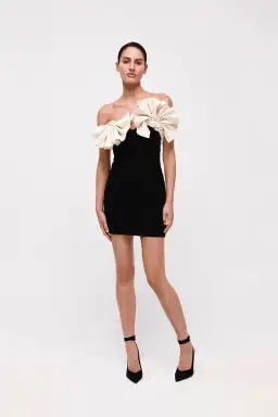 Rachel Gilbert Lavina Mini Dress Black/White Size AU 8 for rent on The Volte - image 4