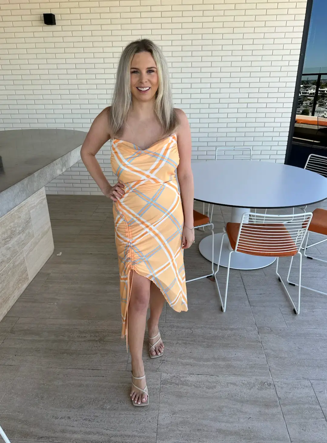 Hansen and Gretel Charliza Dress in Tangelo Size S / AU 8 for rent on The Volte - main image