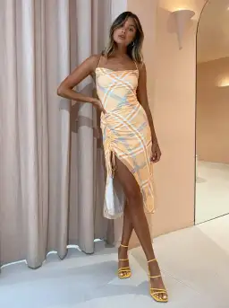 Hansen and Gretel Charliza Dress in Tangelo Size S / AU 8 for rent on The Volte - image 1