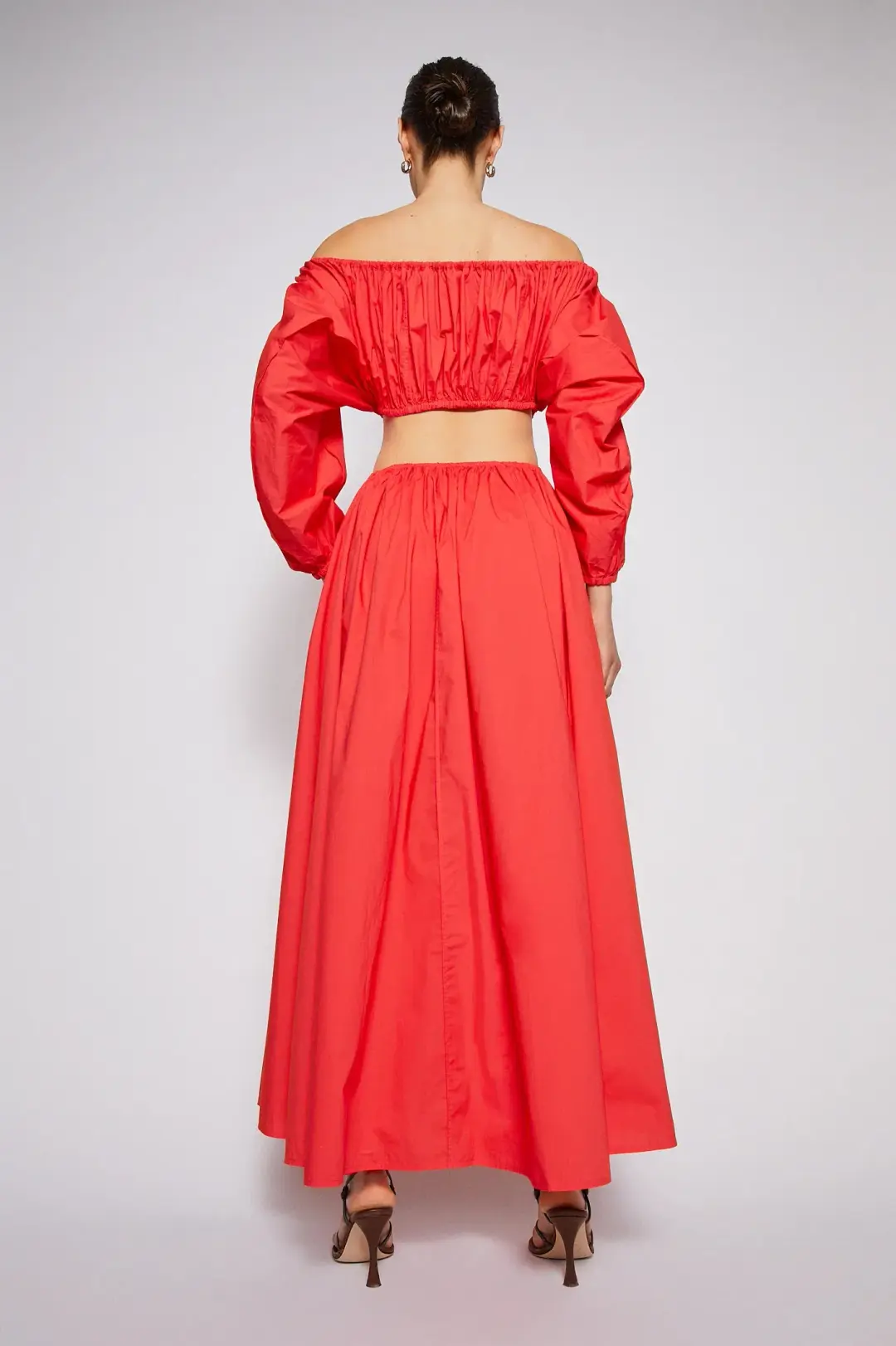 Scanlan Theodore Parachute Cotton Gather Dress Red Size AU 10 for rent on The Volte - main image