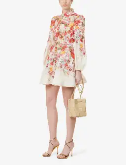 Zimmermann Wonderland Buttoned Mini Dress Floral Size 1 / AU 10 for rent on The Volte - image 4