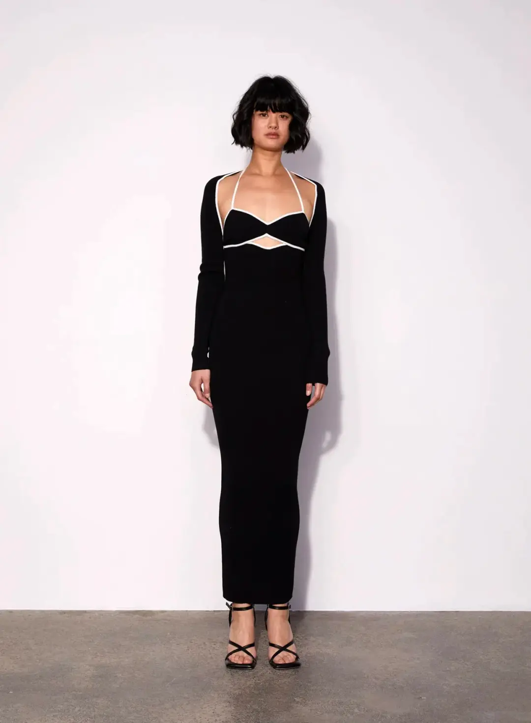 Wynn Hamlyn Palm Maxi Dress Black Size S/AU 8 for rent on The Volte - main image