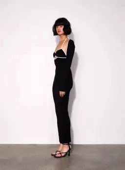 Wynn Hamlyn Palm Maxi Dress Black Size S/AU 8 for rent on The Volte - image 2