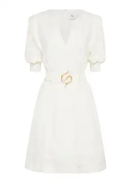 Aje Beacon Structured Mini Dress Ivory Size S/AU 8 for rent on The Volte - image 4