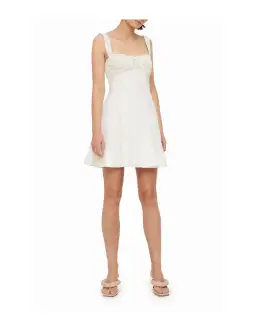 Clea Dallas Lace Mini Dress White Size S/AU 8