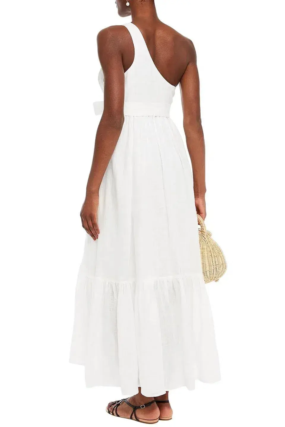 Zimmermann Juliette One Shoulder White Maxi Dress White Size 0 /AU 6 for rent on The Volte - main image