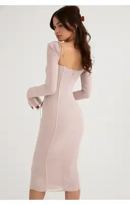 House of CB Ophelia Cutout Midi Dress Crystal Size L / Au 12 for rent on The Volte - image 4