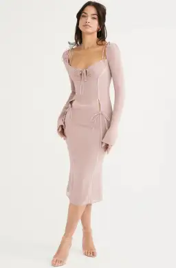 House of CB Ophelia Cutout Midi Dress Crystal Size L / Au 12 for rent on The Volte - image 1