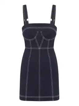 Alice McCall Supernova Denim Mini Dress Indigo Size 6 for rent on The Volte - image 3