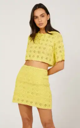 Alice McCall Maggie Mae Top and Skirt Set in Yellow Size 8 for rent on The Volte - image 1