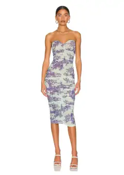 Miaou Renzo Midi Dress Mint Toile Size 6