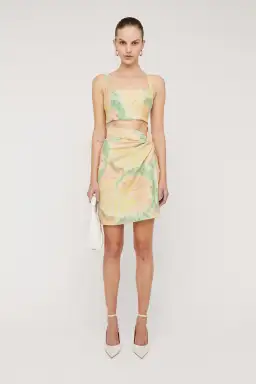 Scanlan Theodore Floral Tie Dye Bralette & Skirt Set Print Size 8 / S