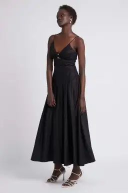 Aje Solstice Strappy Ring Midi Dress Black Size 8 for rent on The Volte - image 3