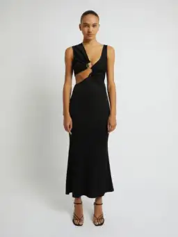 Christopher Esber Serpentine Crystal Stoned Tank Dress Black Size 6 for rent on The Volte - image 1