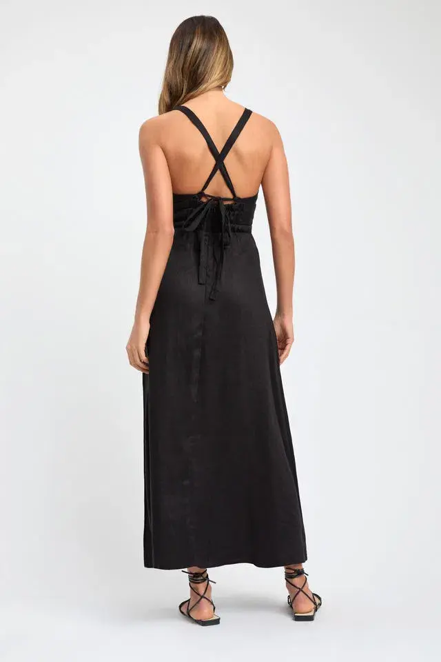 Kookai Tahiti Vee Dress Black Size 6 for rent on The Volte - main image