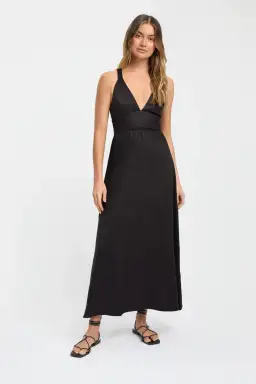 Kookai Tahiti Vee Dress Black Size 6 for rent on The Volte - image 1