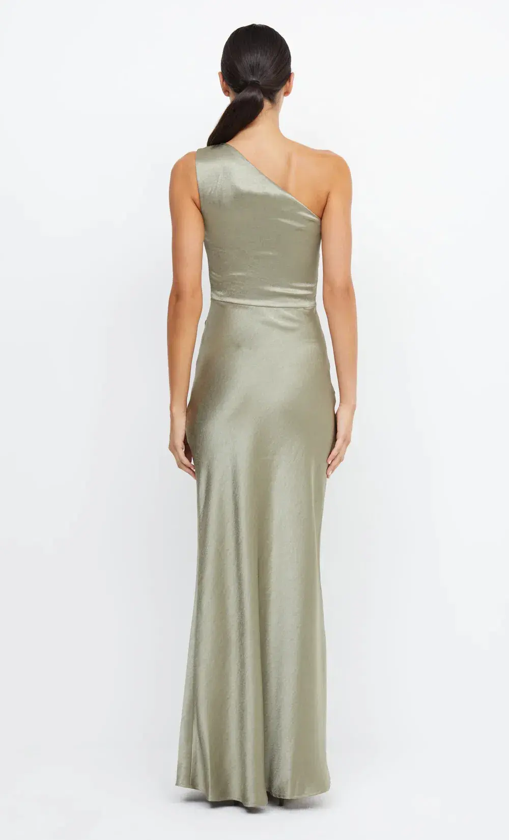 Bec & Bridge The Dreamer Asym Dress Sage Size AU 8 for rent on The Volte - main image