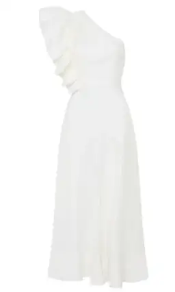 Aje Bonjour Asymmetric Midi Dress White Size 8 for rent on The Volte - image 4