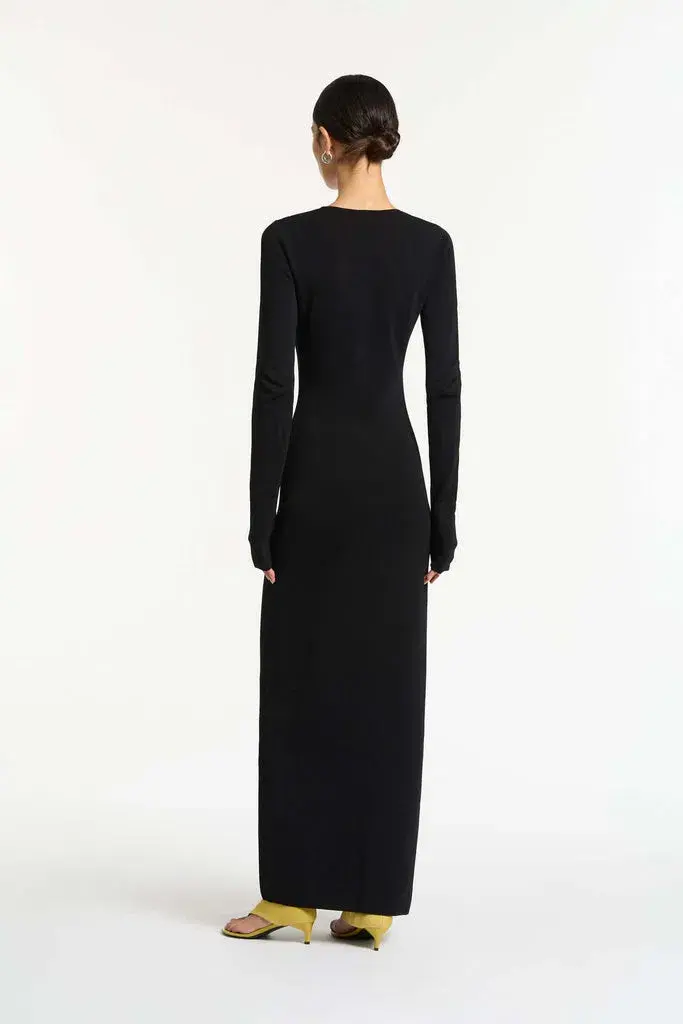 Sir the Label Kinetic Beaded Long Sleeve Maxi Dress Black Size Au 8 for rent on The Volte - main image