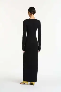 Sir the Label Kinetic Beaded Long Sleeve Maxi Dress Black Size Au 8 for rent on The Volte - image 2