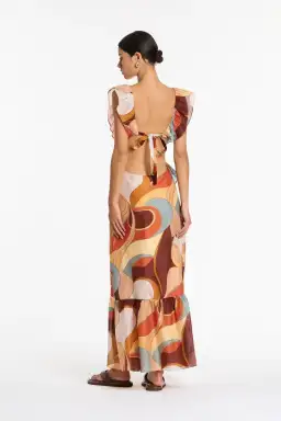 Sir The Label Vista Frill Midi Dress Multi Size 8 for rent on The Volte - image 3