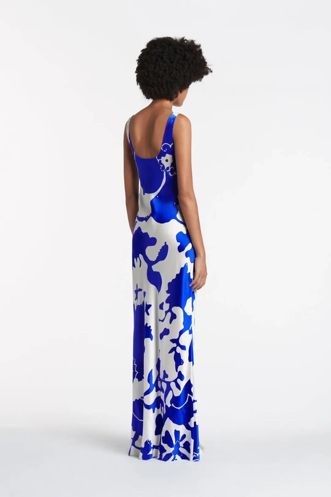 SIRThe Label Esme Bias Dress Merce Abstract Print Dress Blue Size 8 for rent on The Volte - main image