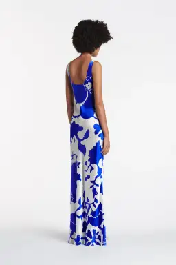 SIRThe Label Esme Bias Dress Merce Abstract Print Dress Blue Size 8 for rent on The Volte - image 2