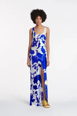 SIRThe Label Esme Bias Dress Merce Abstract Print Dress Blue Size 8 for rent on The Volte - image 1