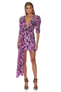 Eliya the Label Farrah Mini Dress Floral Sequin Size 8 for rent on The Volte - image 1