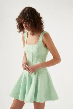 Aje Anais Boucle Mini Dress Peppermint Green Size 6 for rent on The Volte - image 2