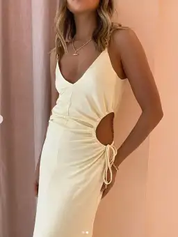 Manning Cartell Tuning In Chain Dress Custard Yellow Size 12 for rent on The Volte - image 2