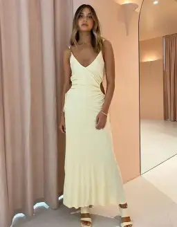 Manning Cartell Tuning In Chain Dress Custard Yellow Size 12 for rent on The Volte - image 1