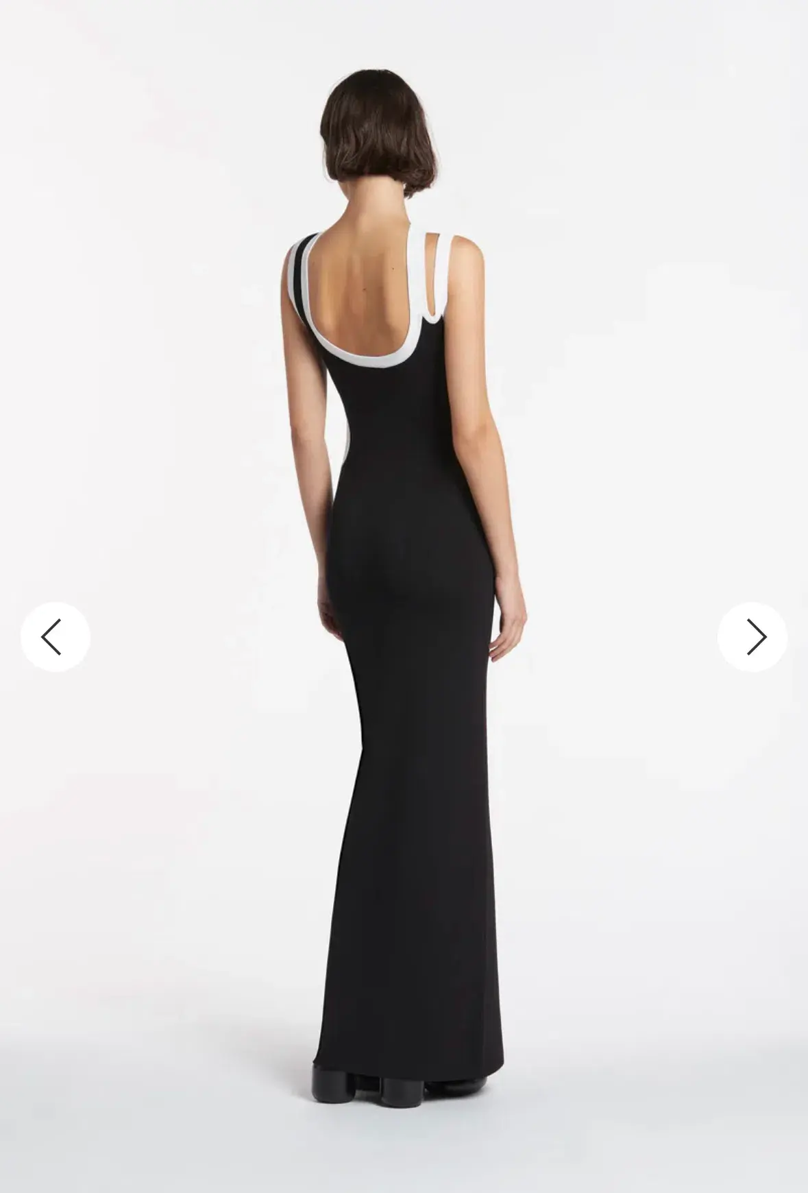 Sir the Label Evalina Cut Out Dress in Black/White Size 0 / Au 6 - Image 3