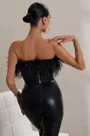 Club L London All About You Feather Corset Boodysuit Size 12 for rent on The Volte - image 3