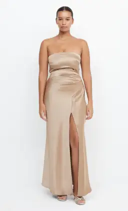 Bec & Bridge The Dreamer Strapless Dress Golden Size 12
