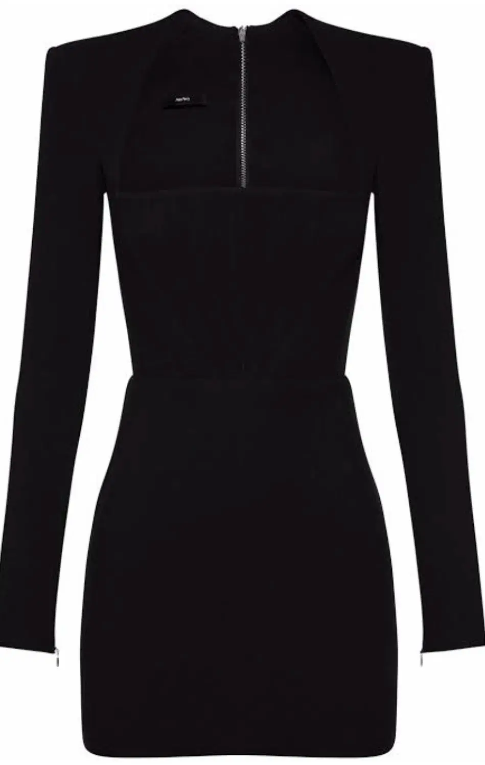 Alex Perry Benison Stretch Crepe Portrait Mini Dress Black Size 10 for rent on The Volte - main image