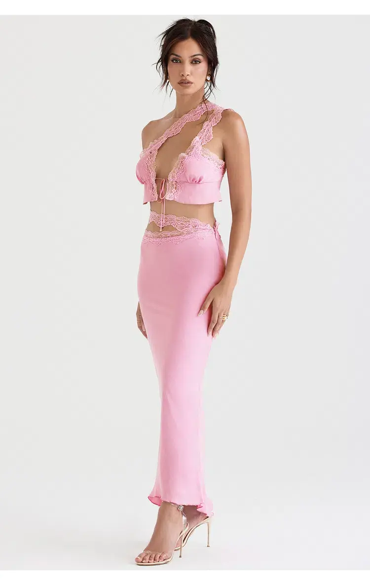 House of CB Lorena Top & Mathilda Skirt Set Pink Size L / Au 12 for rent on The Volte - main image
